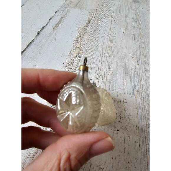 Antique Mercury glass star flower ornament glass Xmas tree - Picture 2 of 12